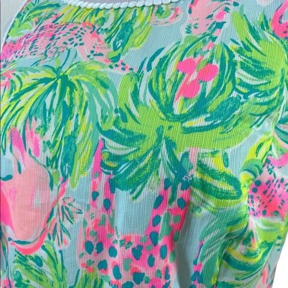 NWT Lilly Pulitzer Mila Shift Dress Sea Salt Blue on Parade 29750 Wildlife 16 XL - Picture 10 of 11
